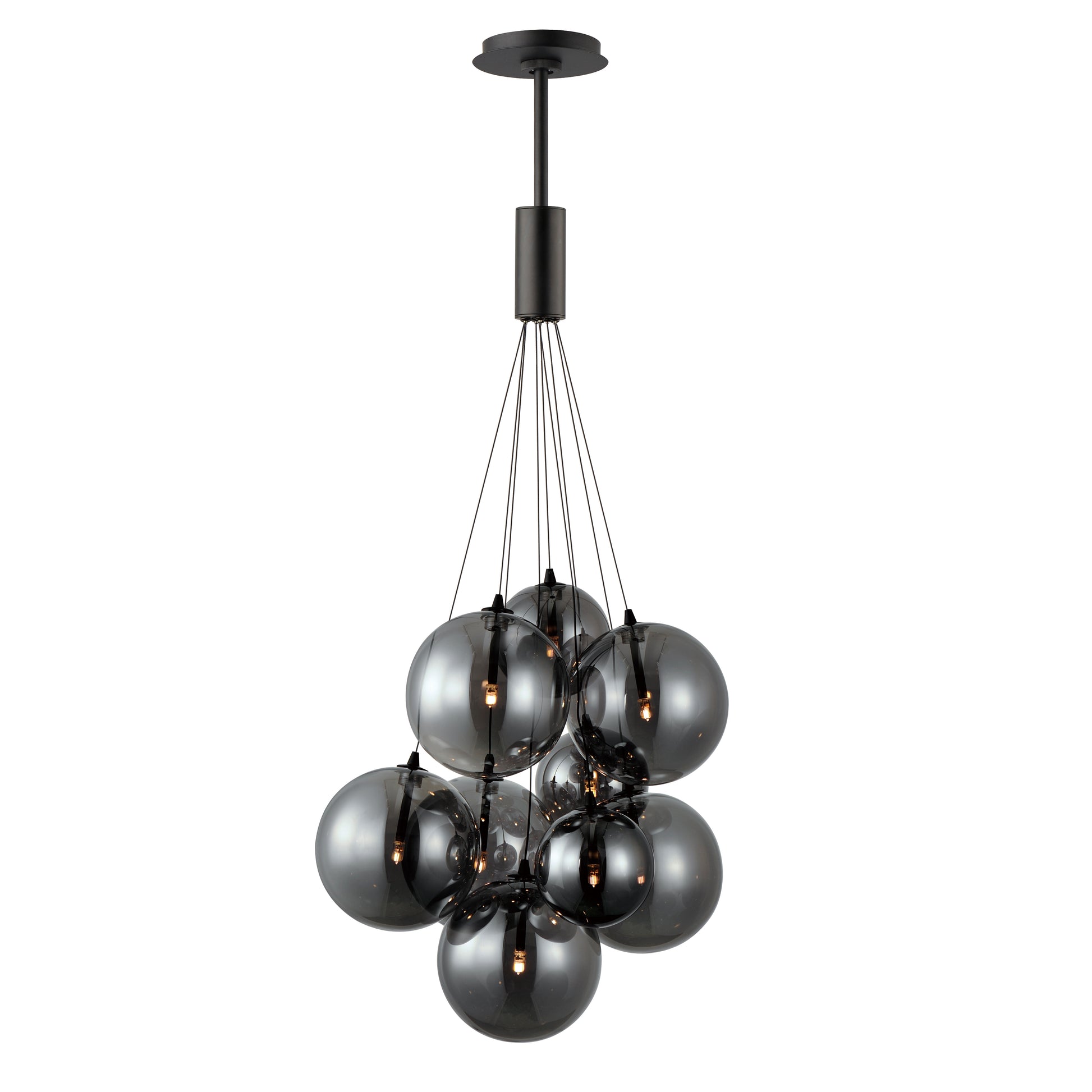 Burst 9-Light LED Pendant Smoke Black by ET2
