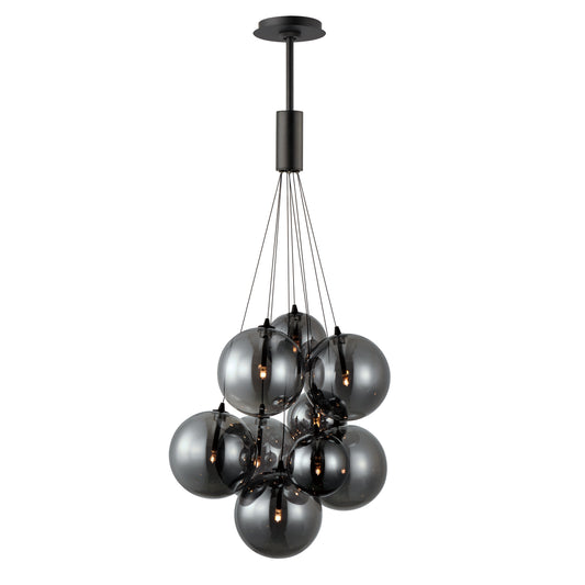 Burst 9-Light LED Pendant Smoke Black by ET2