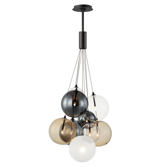 Burst 9-Light LED Pendant Mixed Black by ET2