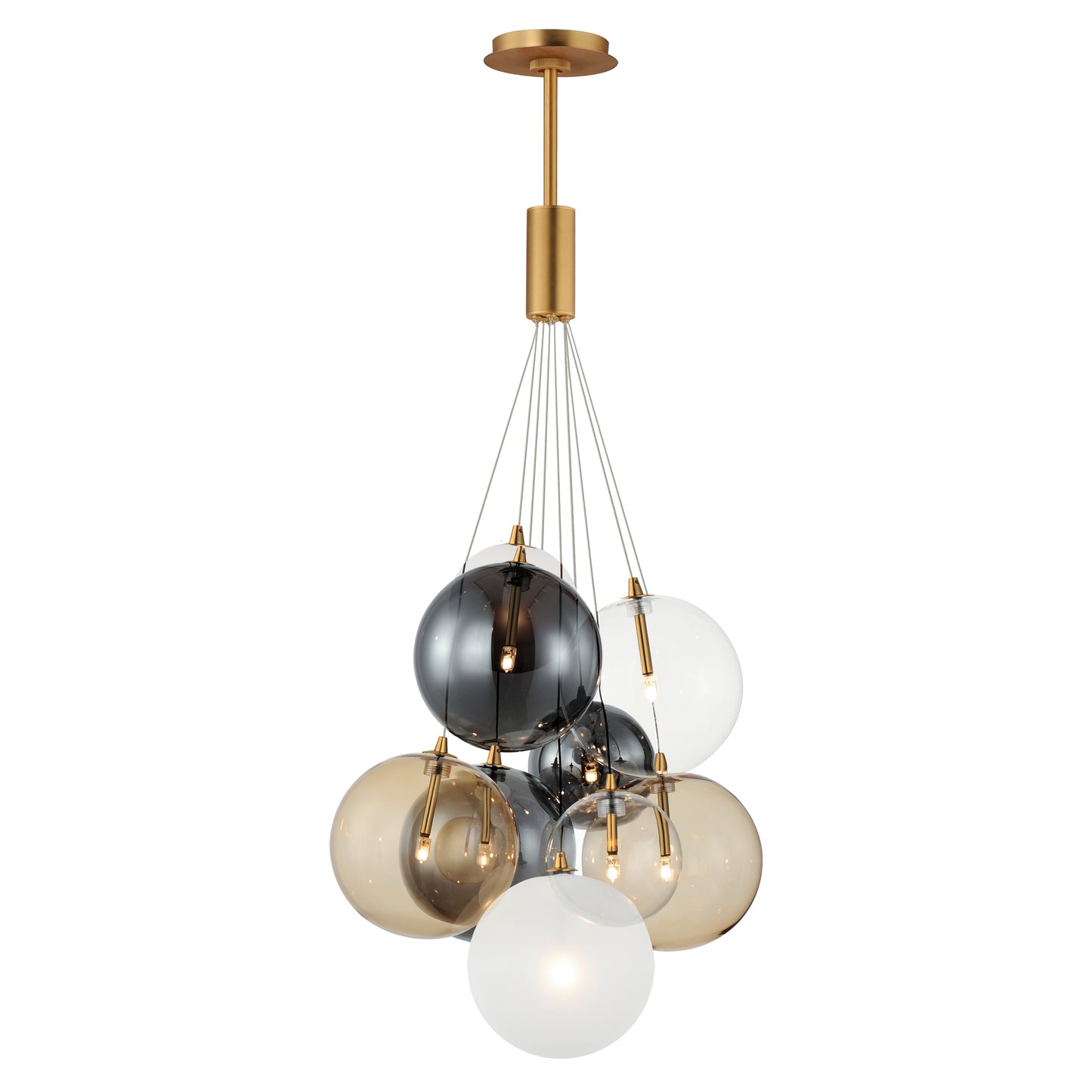 Burst 9-Light LED Pendant Mixed Gold by ET2