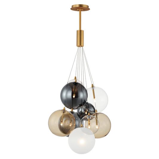Burst 9-Light LED Pendant Mixed Gold by ET2
