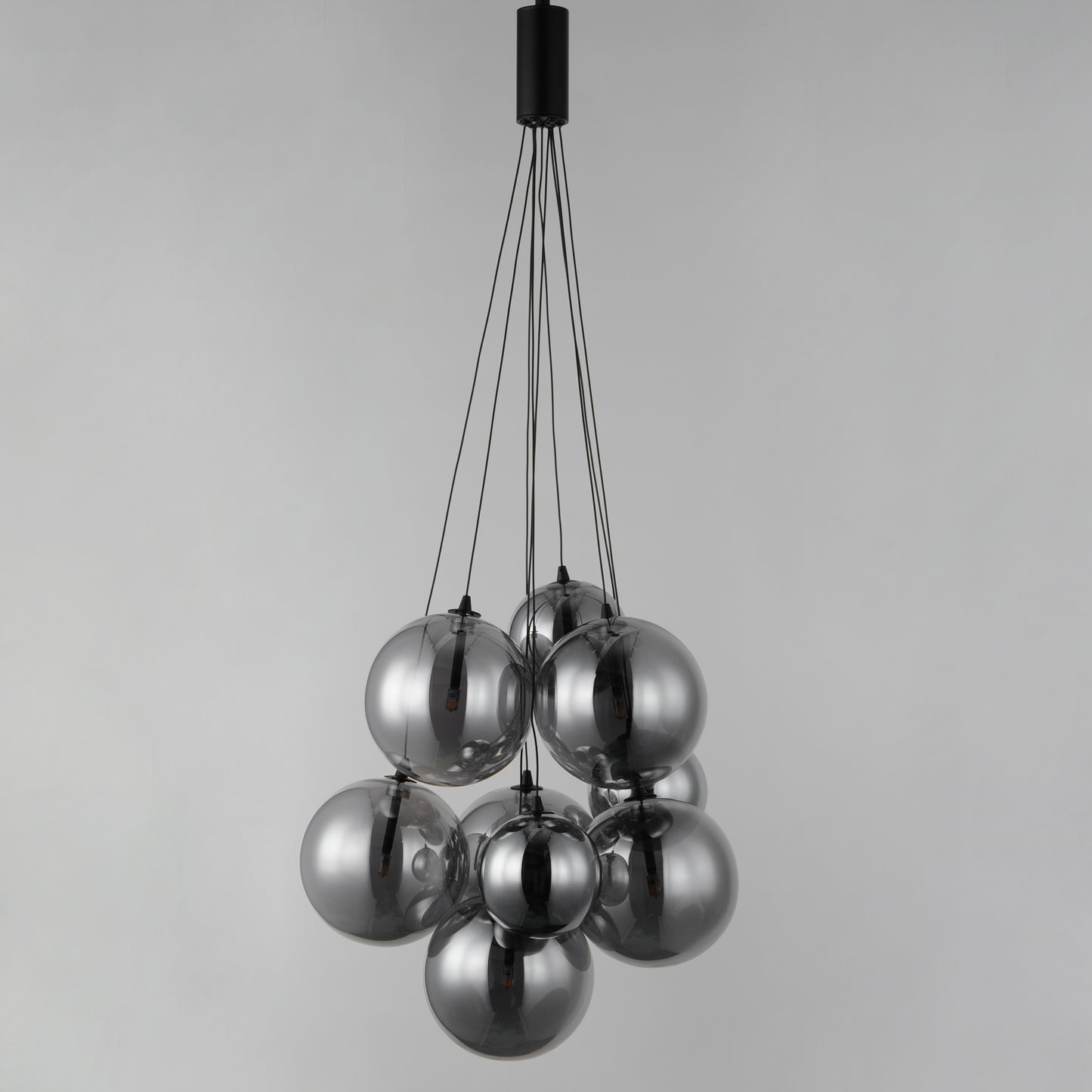 Burst 9-Light LED Pendant Smoke Black by ET2
