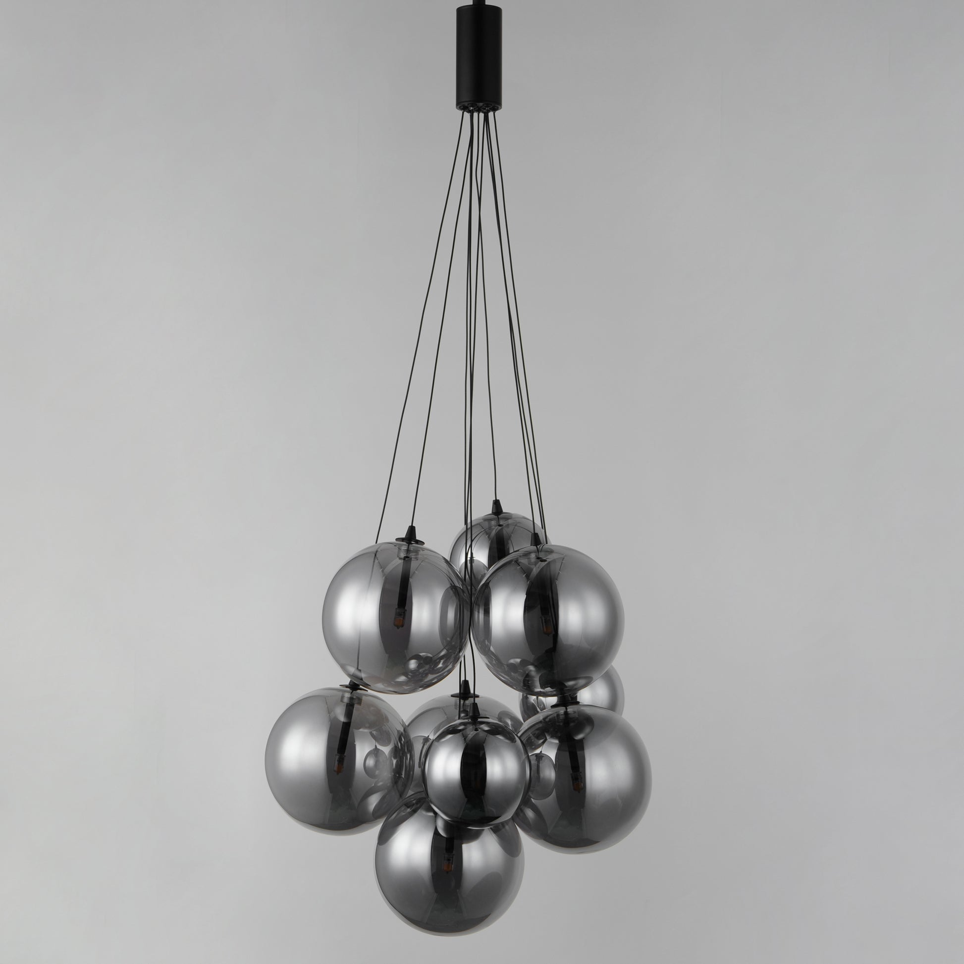 Burst 9-Light LED Pendant Smoke Black by ET2