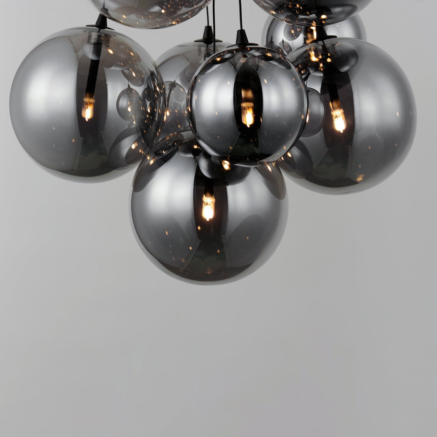 Burst 9-Light LED Pendant Smoke Black by ET2