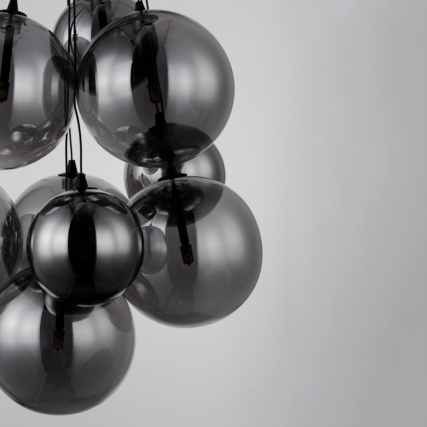 Burst 9-Light LED Pendant Smoke Black by ET2