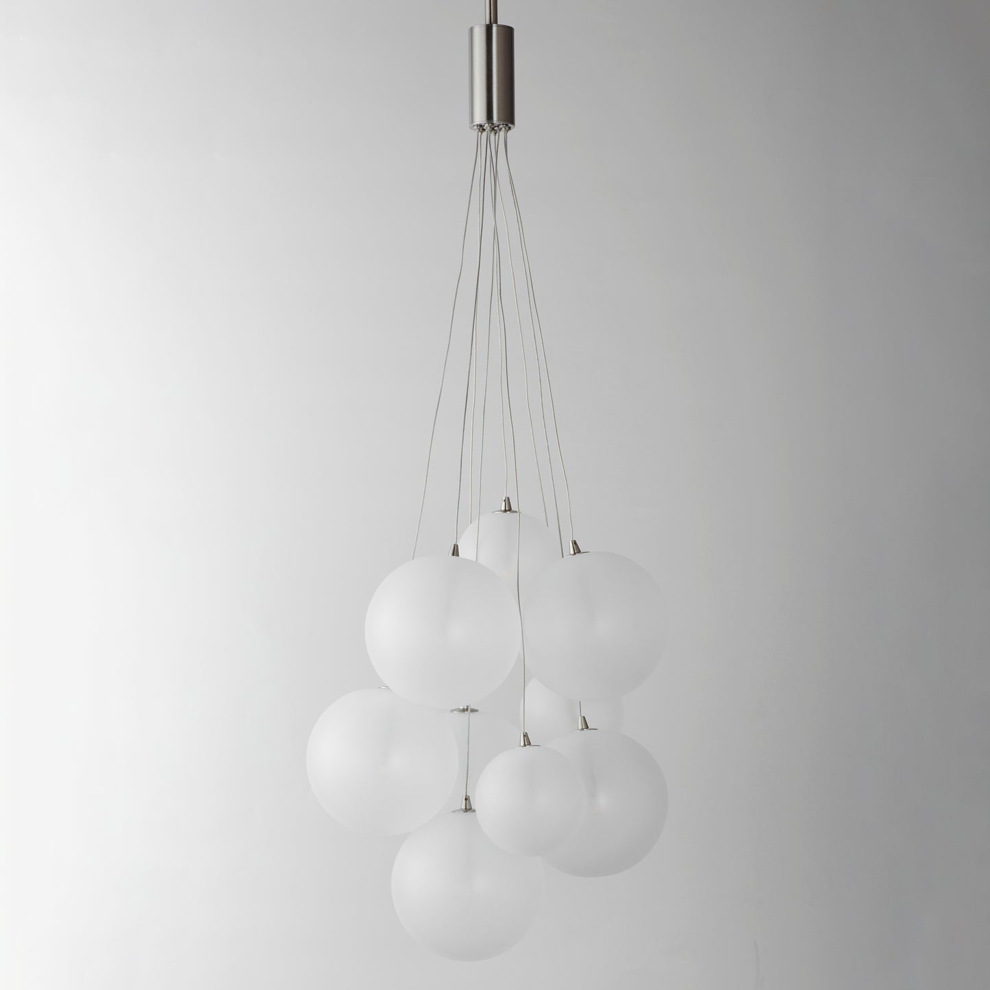 Burst 9-Light LED Pendant Frost Satin Nickel by ET2