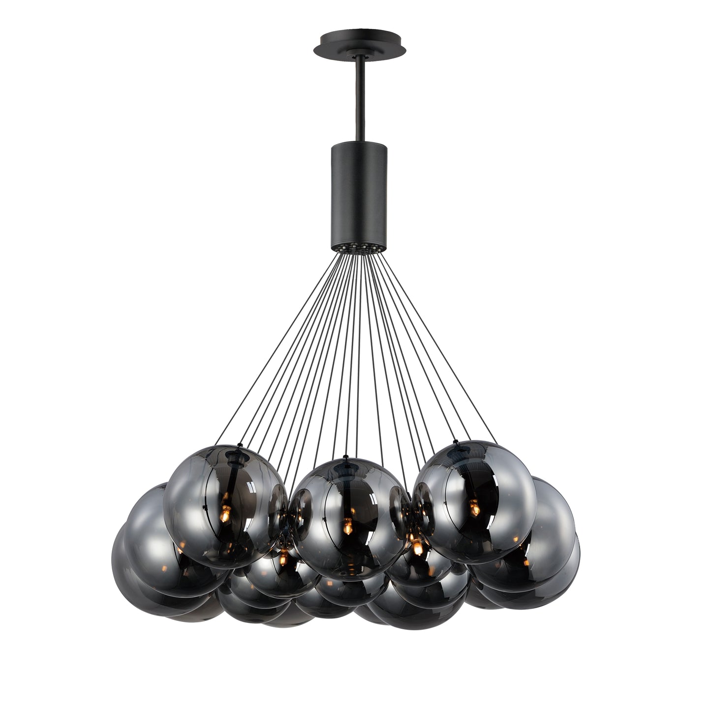 Burst 20-Light LED Pendant Smoke Black by ET2