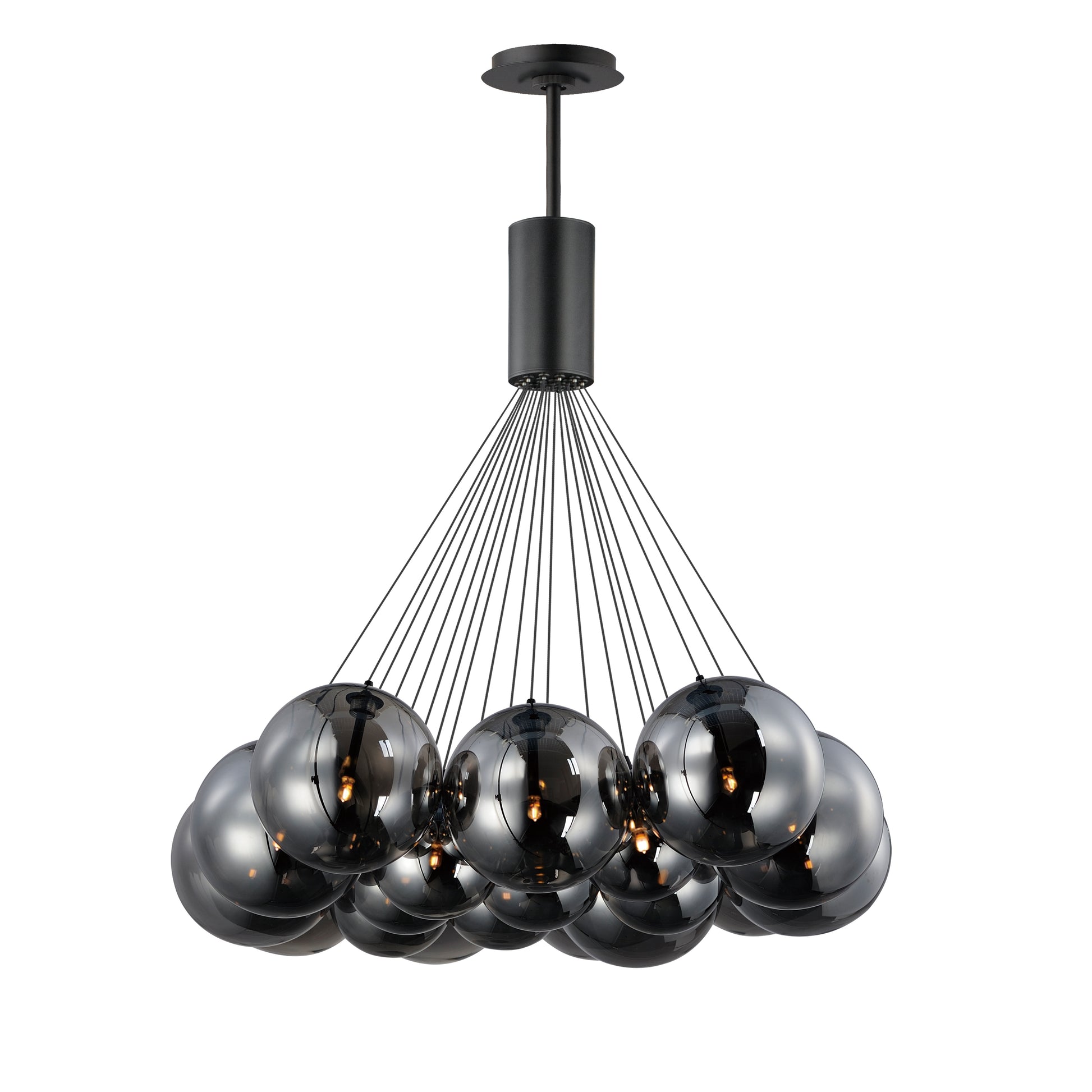 Burst 20-Light LED Pendant Smoke Black by ET2