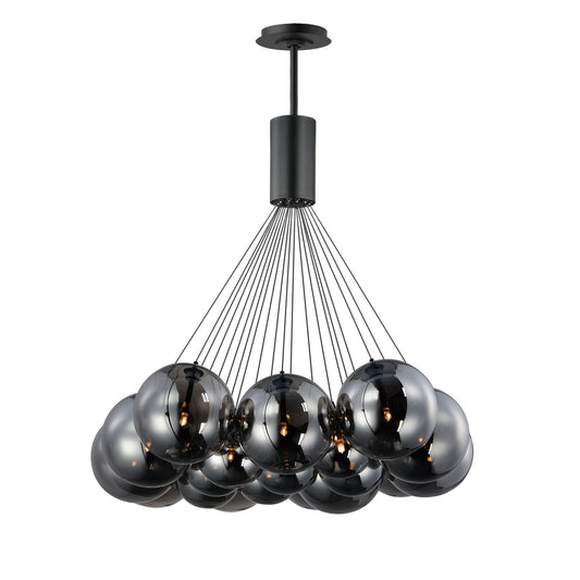 Burst 20-Light LED Pendant Smoke Black by ET2