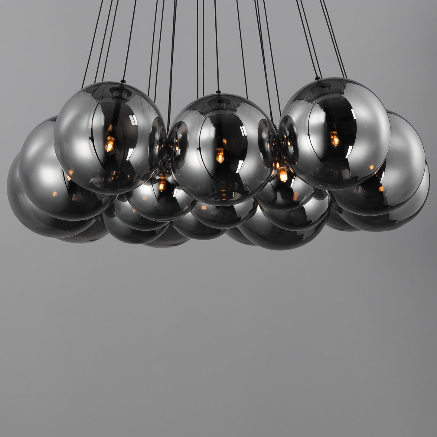 Burst 20-Light LED Pendant Smoke Black by ET2