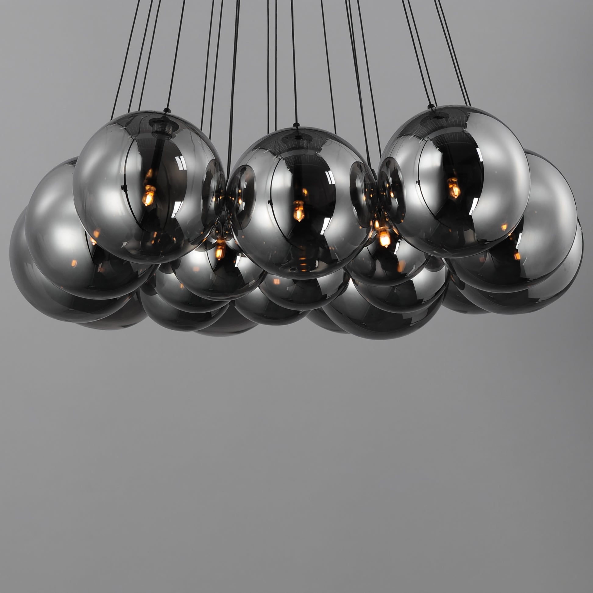 Burst 20-Light LED Pendant Smoke Black by ET2