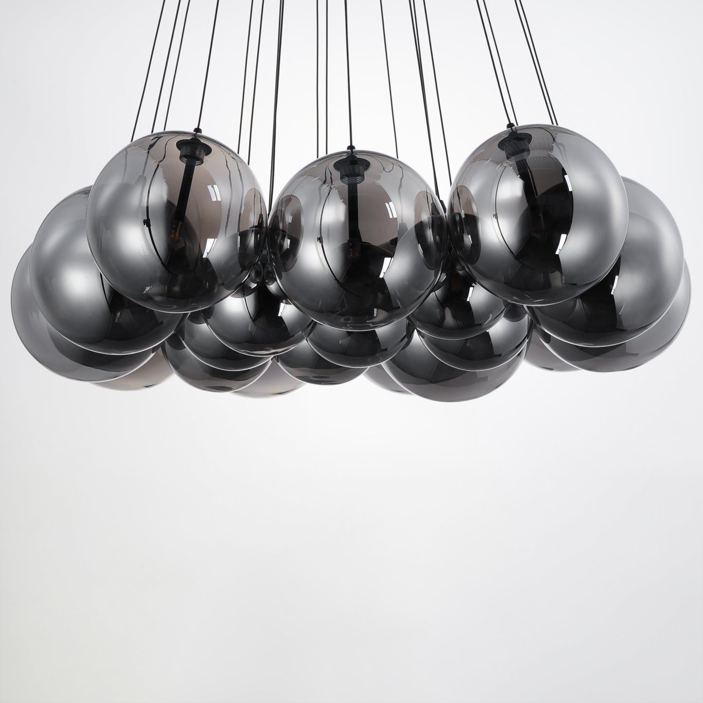 Burst 20-Light LED Pendant Smoke Black by ET2