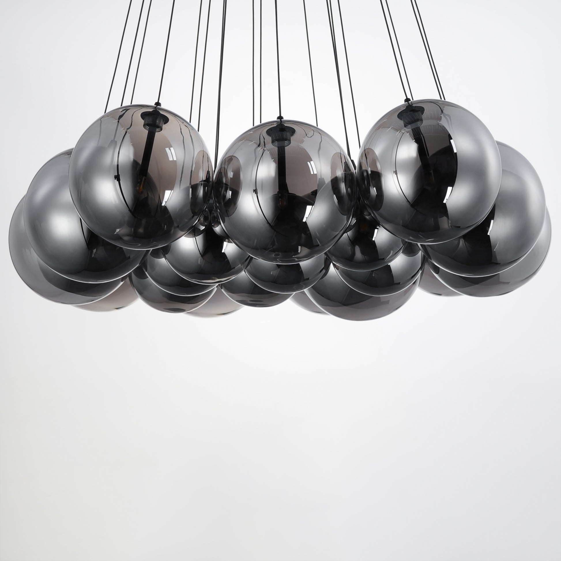 Burst 20-Light LED Pendant Smoke Black by ET2