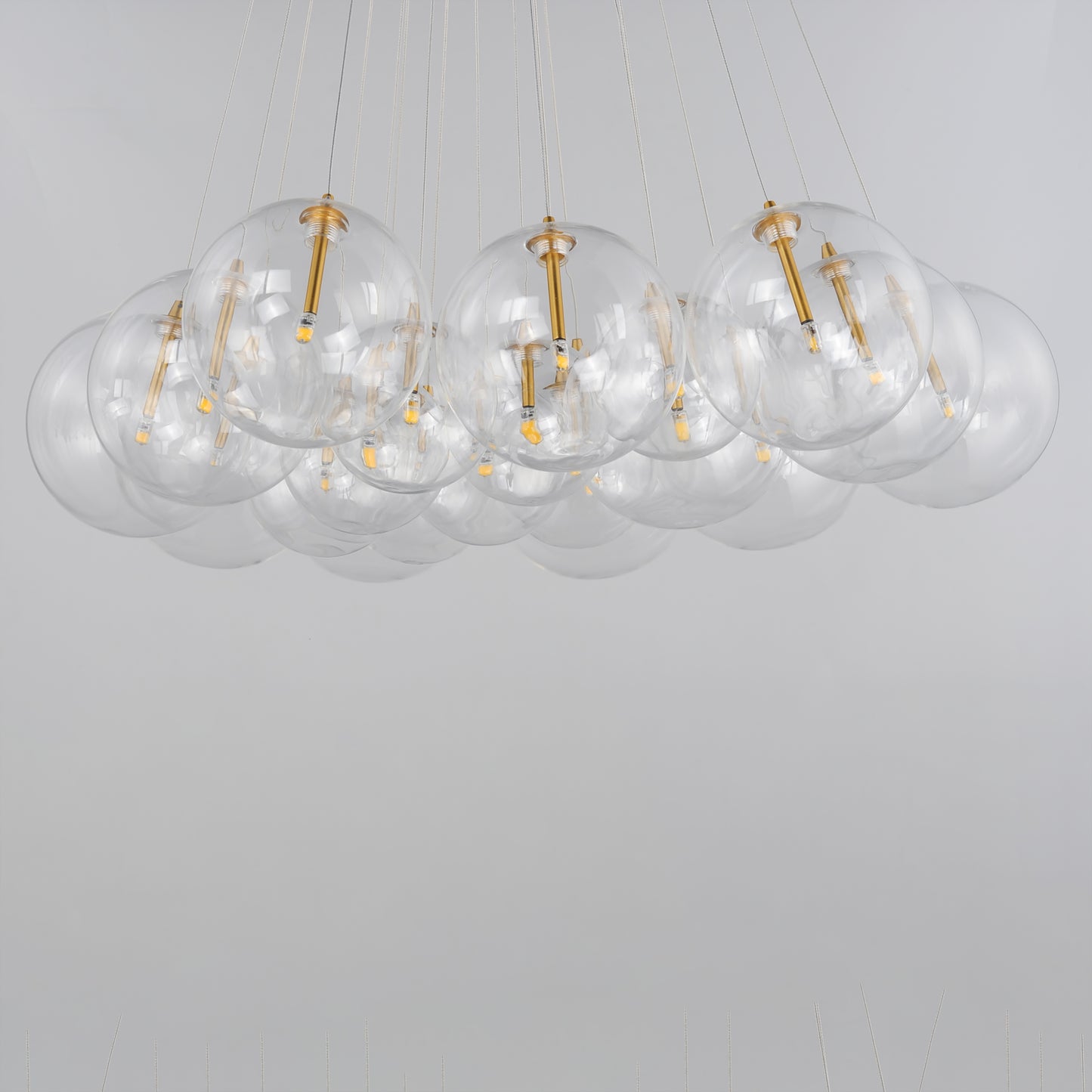Burst 20-Light LED Pendant Clear Gold by ET2
