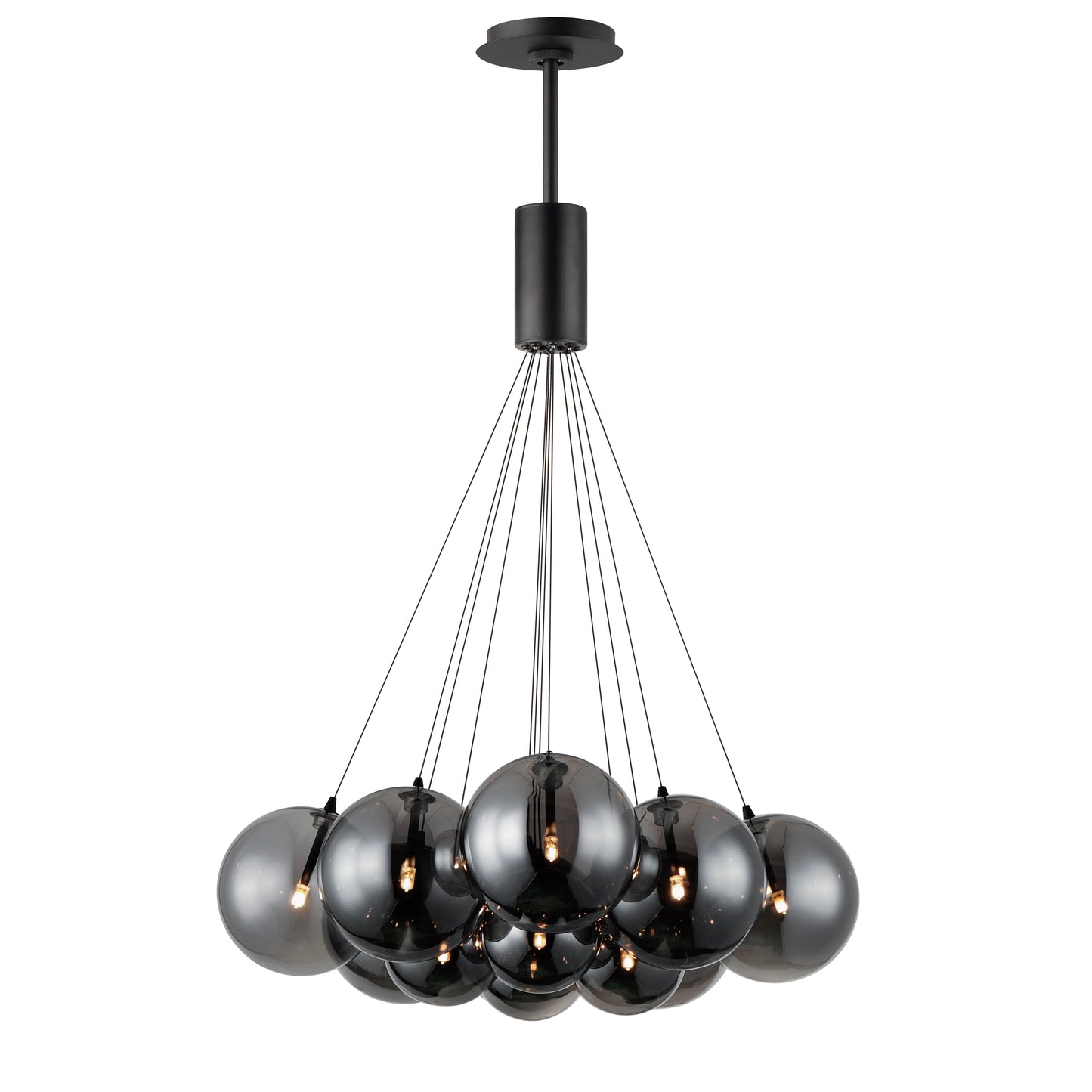 Burst 12-Light LED Pendant Smoke Black by ET2