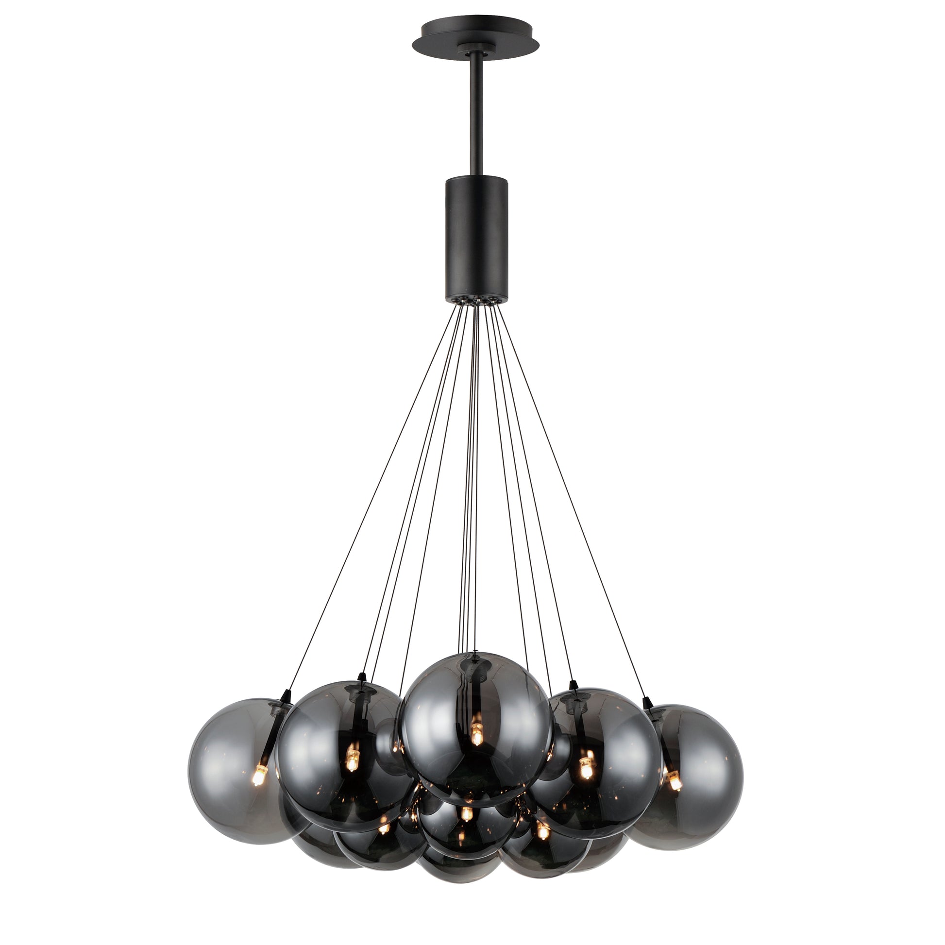 Burst 12-Light LED Pendant Smoke Black by ET2