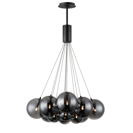 Burst 12-Light LED Pendant Smoke Black by ET2