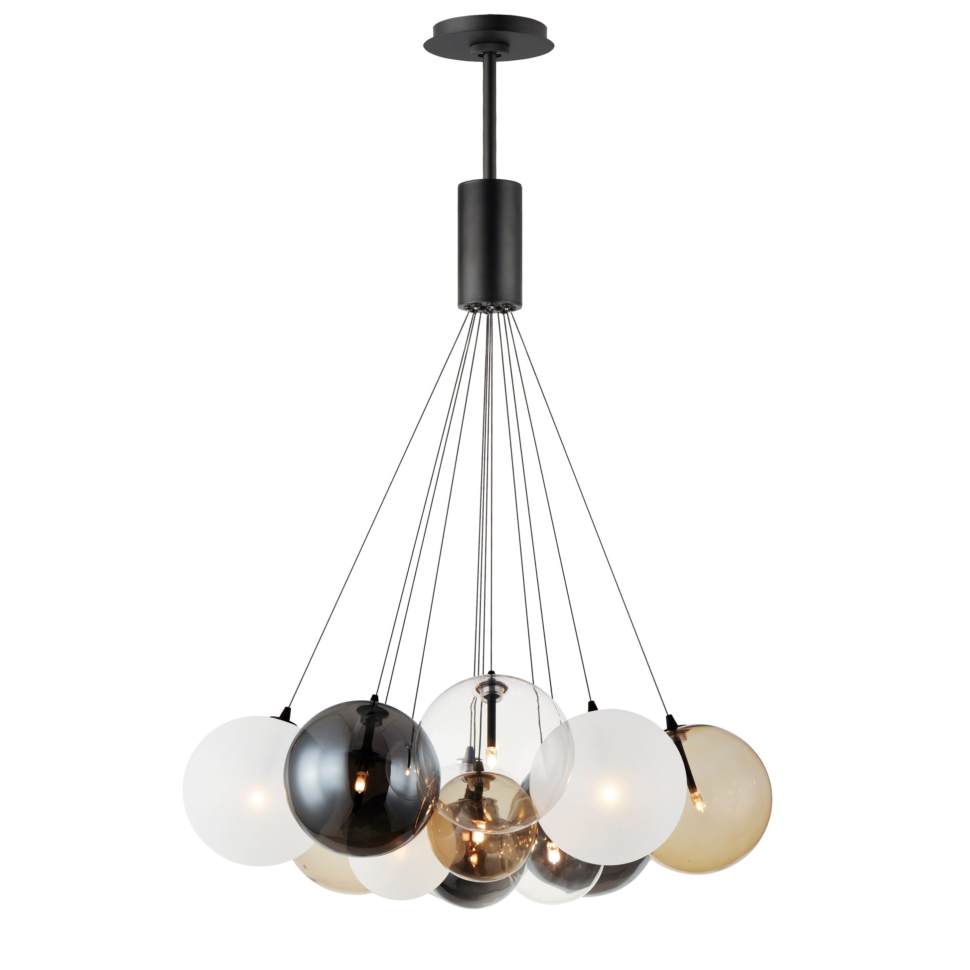 Burst 12-Light LED Pendant Mixed Black by ET2