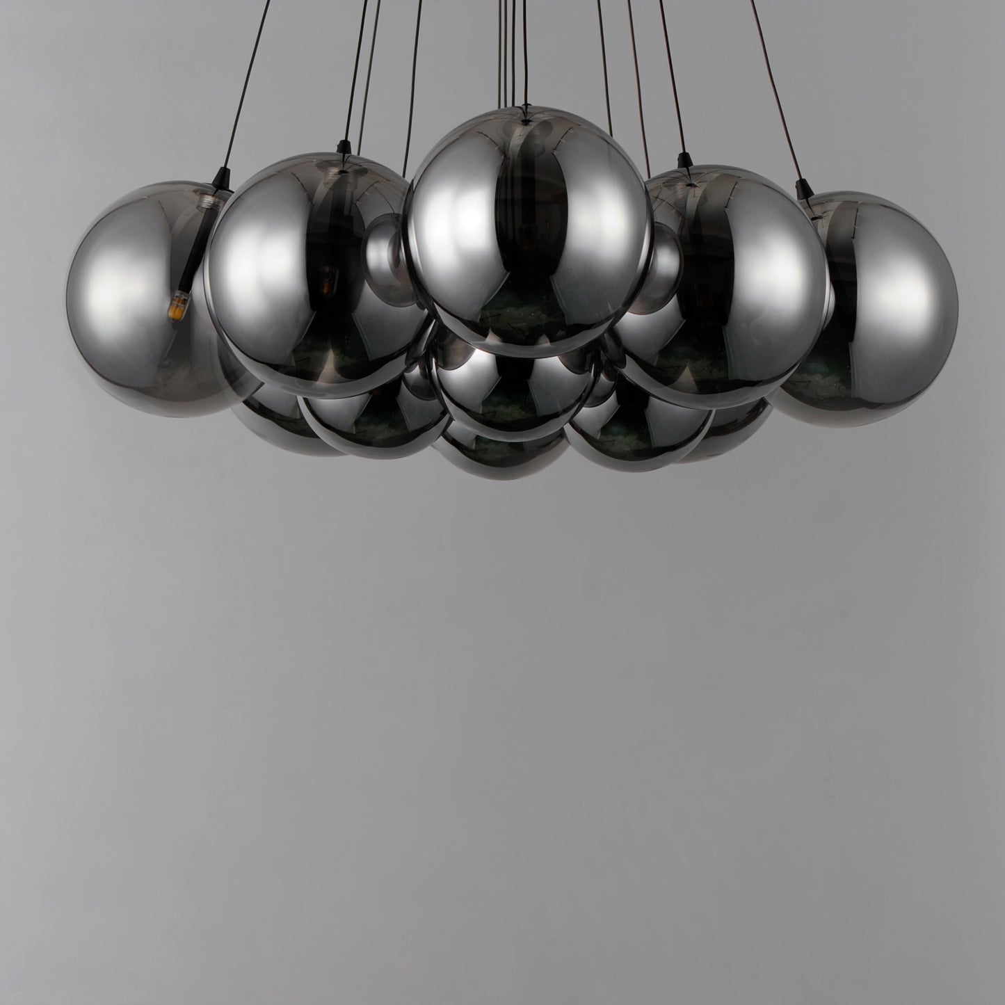 Burst 12-Light LED Pendant Smoke Black by ET2