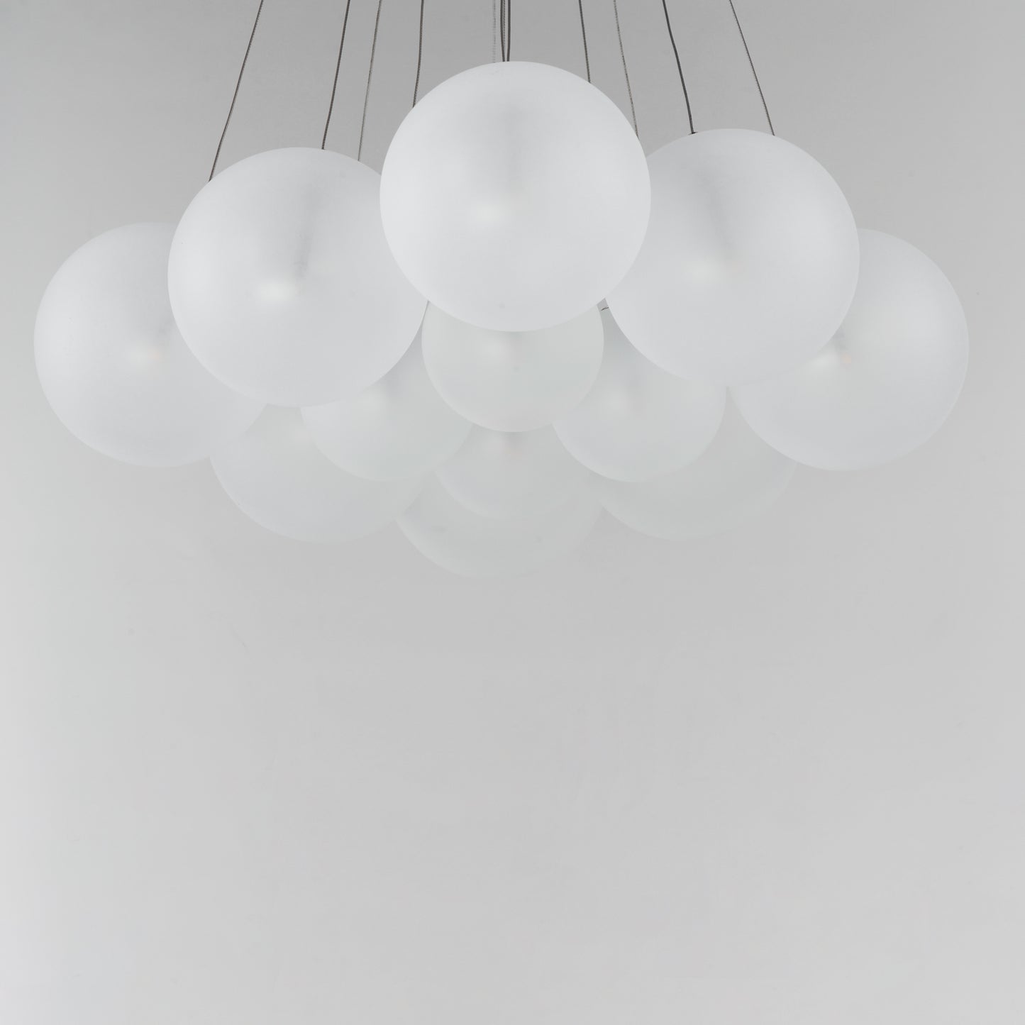 Burst 12-Light LED Pendant Frost Satin Nickel by ET2