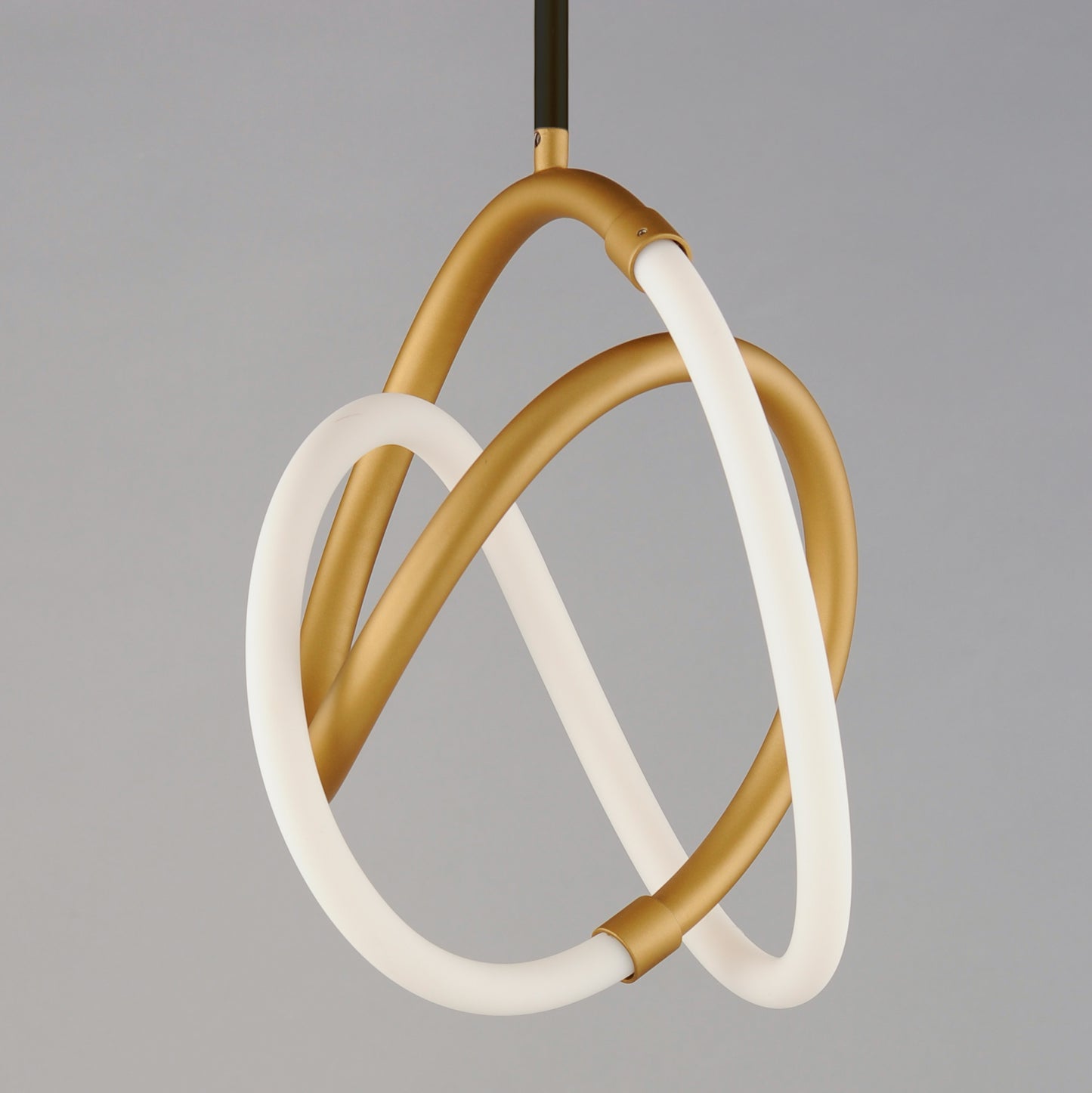 Mobius 12" LED Mini Pendant Black/Gold by ET2