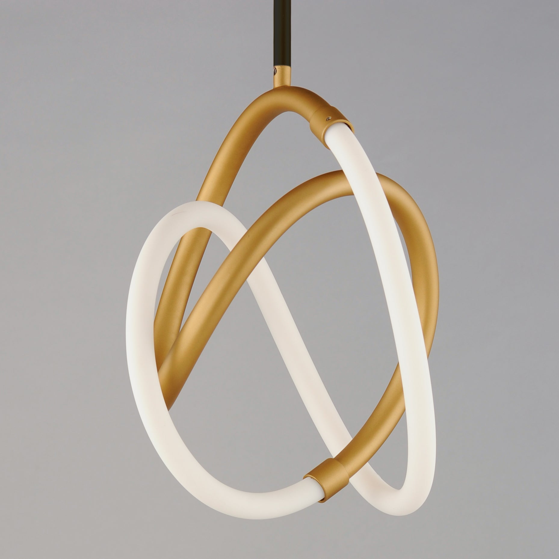 Mobius 12" LED Mini Pendant Black/Gold by ET2