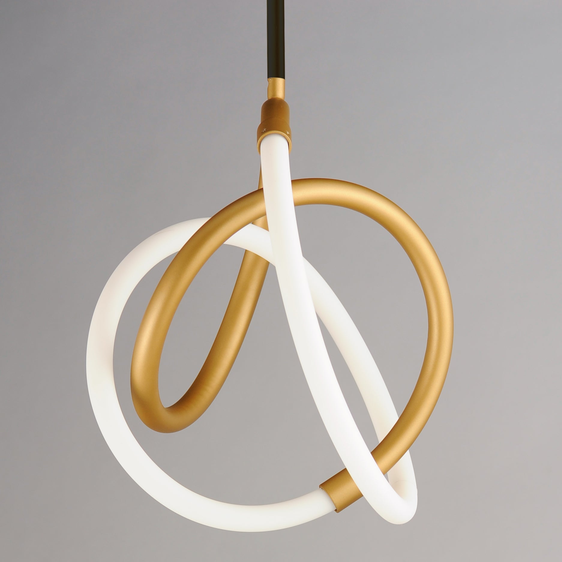 Mobius 12" LED Mini Pendant Black/Gold by ET2