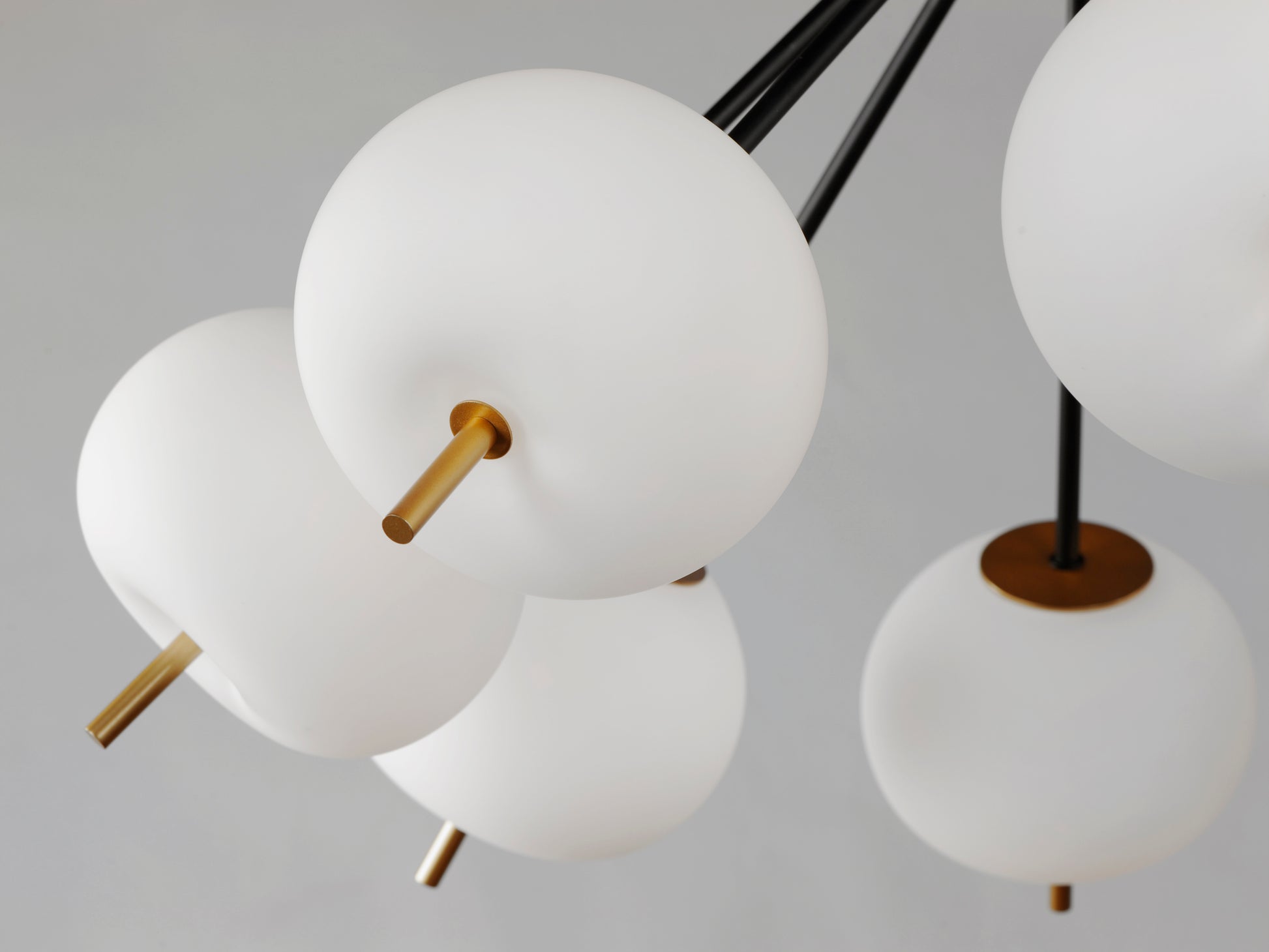 Quest 6-Light LED Pendant Black/Gold by ET2