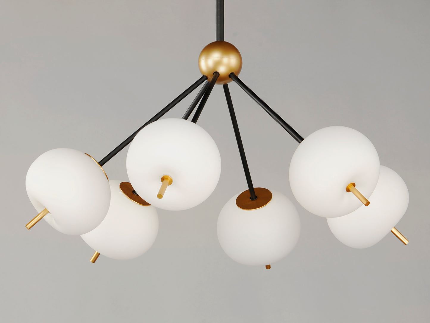Quest 6-Light LED Pendant Black/Gold by ET2
