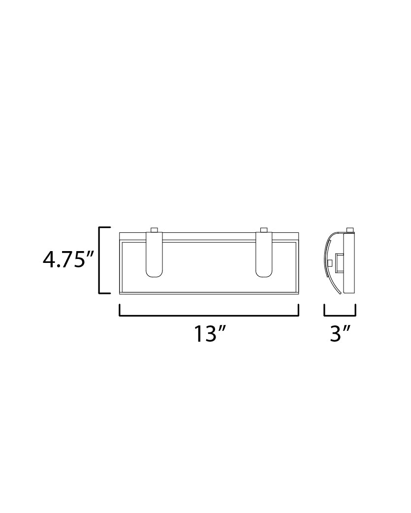 Clutch 13" LED Bath Vanity Polished Chrome by ET2