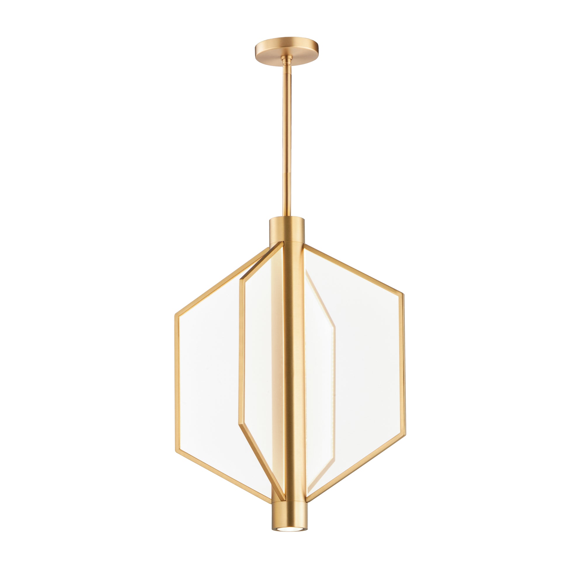 Telstar Medium LED Pendant Natural Aged Brass by ET2