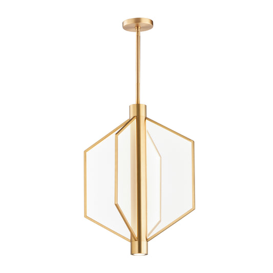 Telstar Medium LED Pendant Natural Aged Brass by ET2