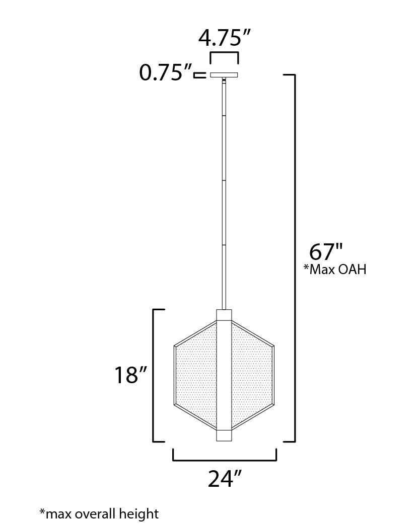 Telstar Medium LED Pendant Natural Aged Brass by ET2