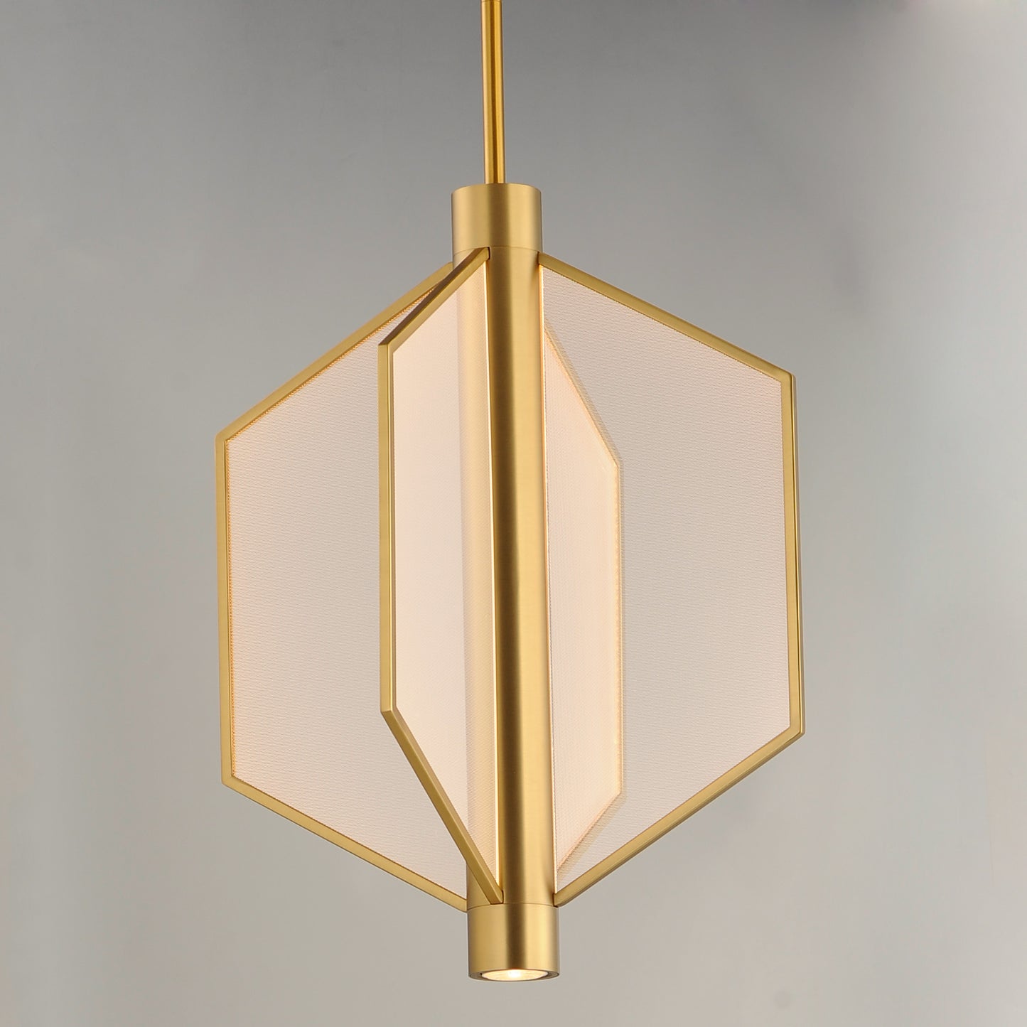 Telstar Medium LED Pendant Natural Aged Brass by ET2