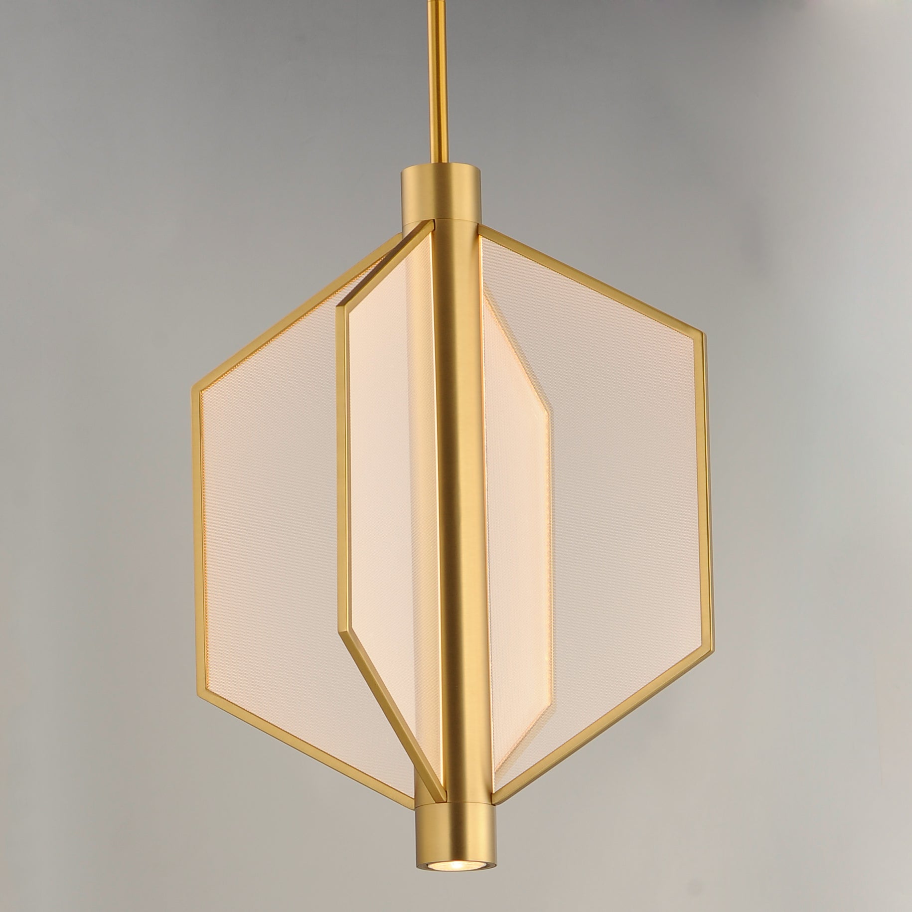 Telstar Medium LED Pendant Natural Aged Brass by ET2