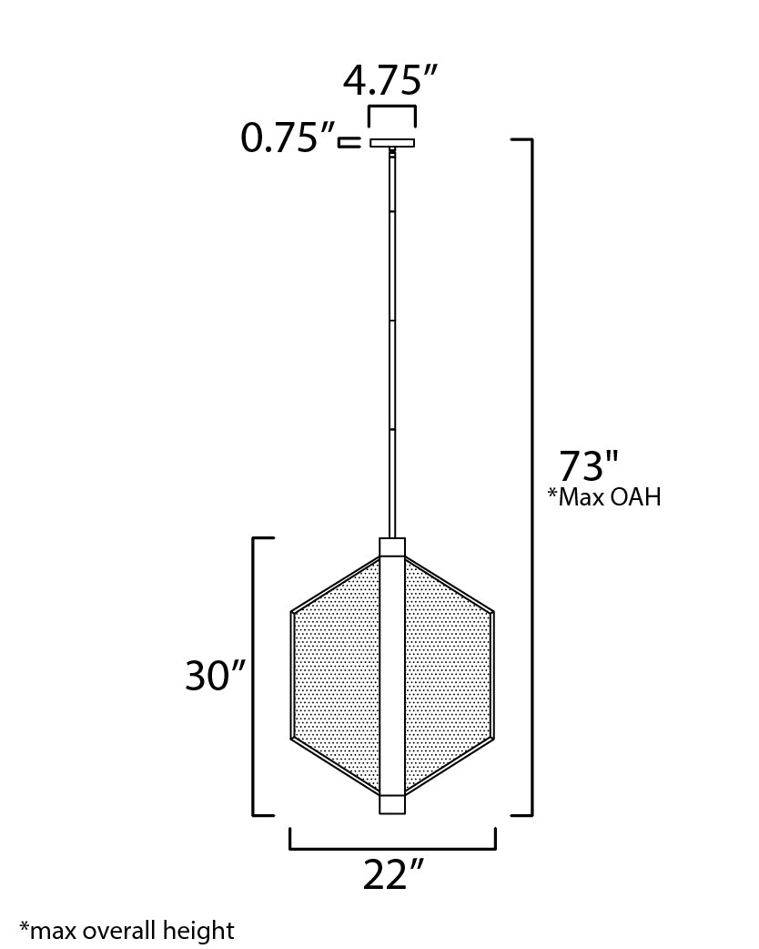Telstar Large LED Pendant Black by ET2