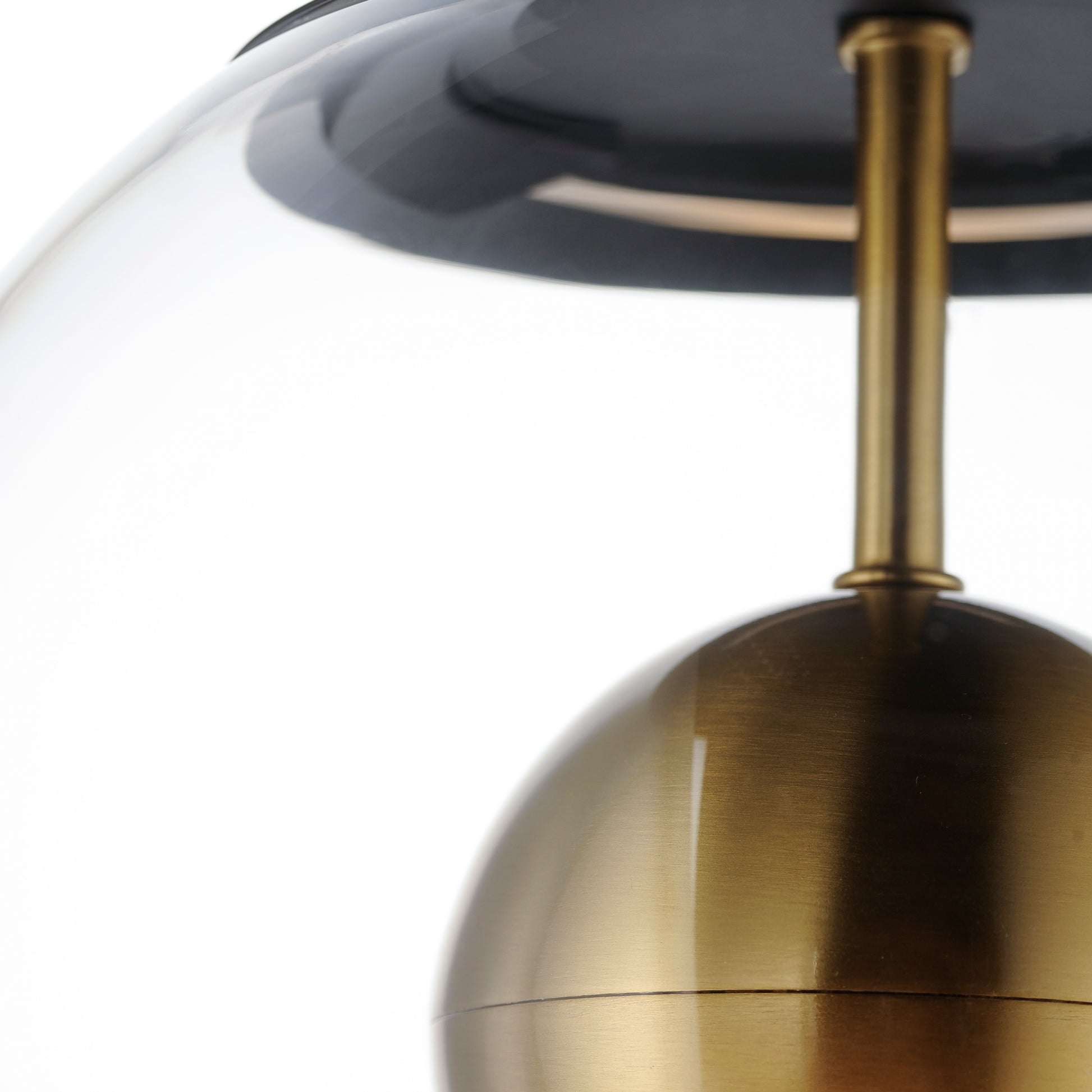 Nucleus LED Flush Mount Black/Natural Aged Brass by ET2