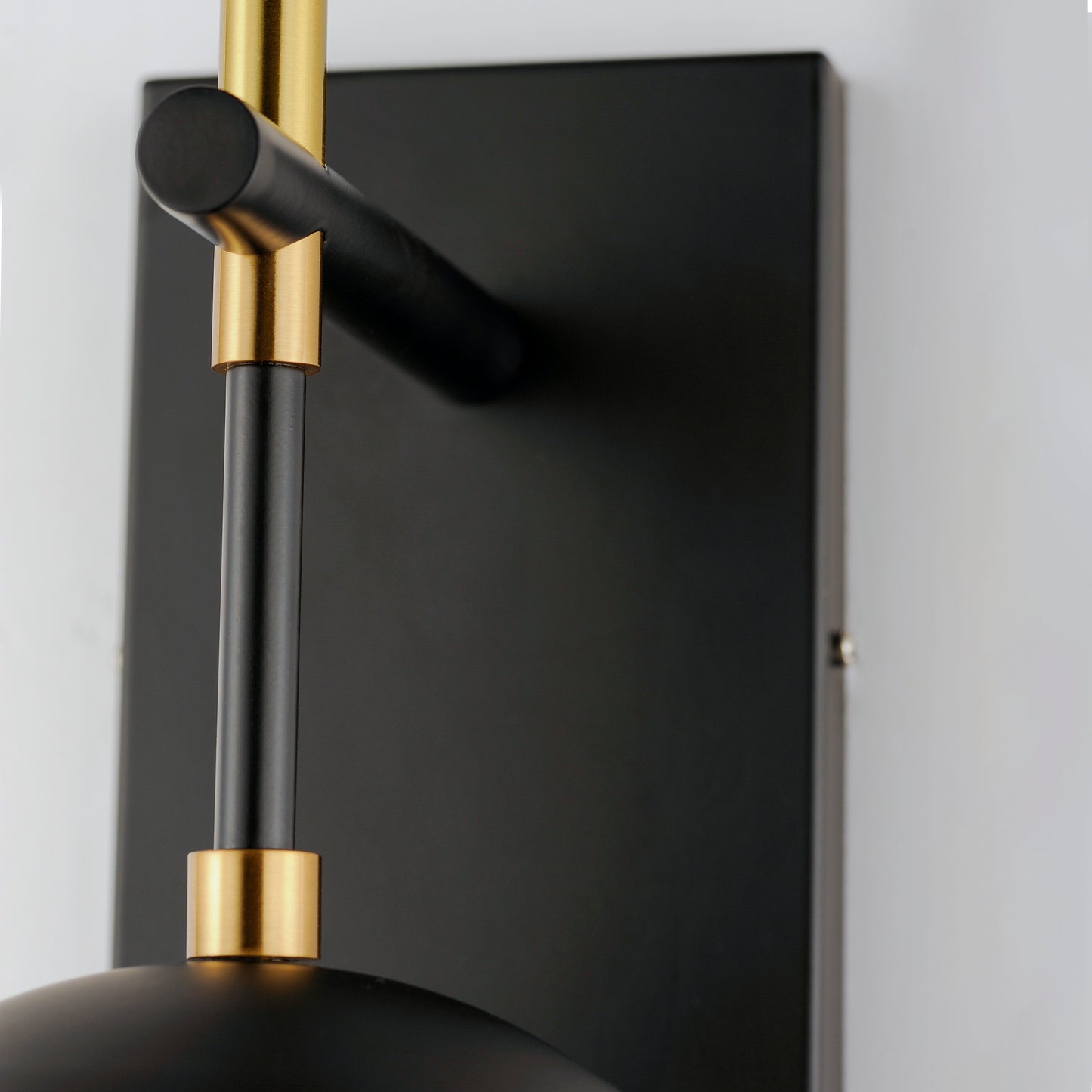Nucleus LED Wall Sconce Black/Natural Aged Brass by ET2