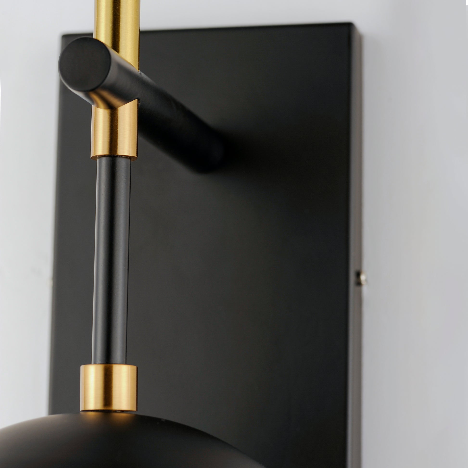 Nucleus LED Wall Sconce Black/Natural Aged Brass by ET2