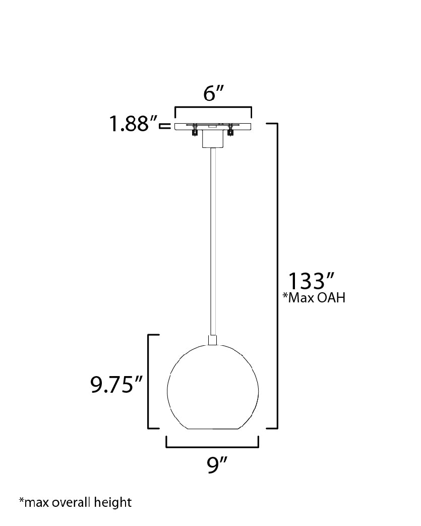 Nucleus 9" LED Pendant Black/Natural Aged Brass by ET2