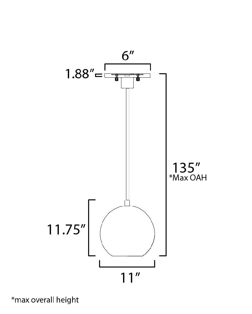 Nucleus 11" LED Pendant Black/Natural Aged Brass by ET2