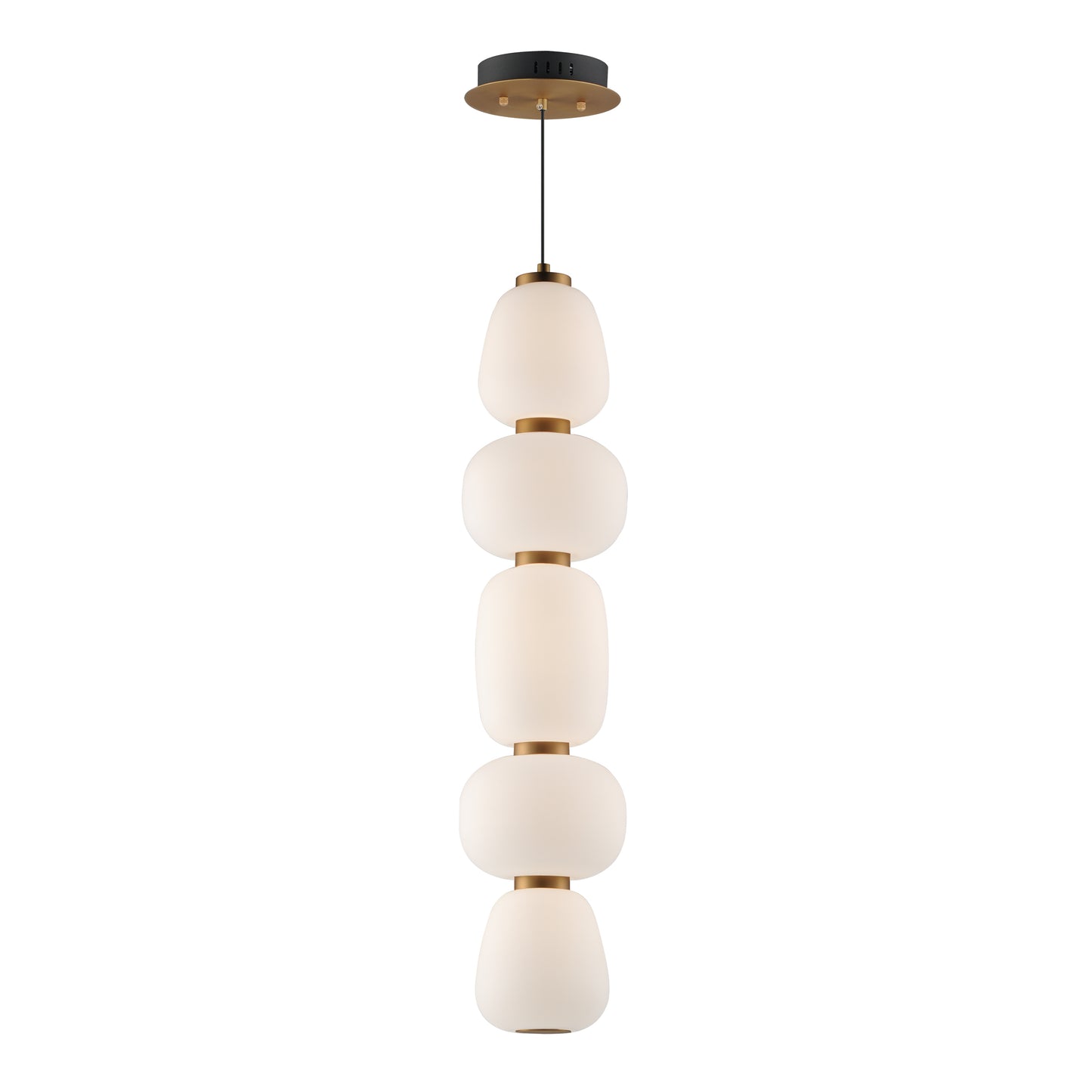 Soji LED Pendant Black/Gold by ET2