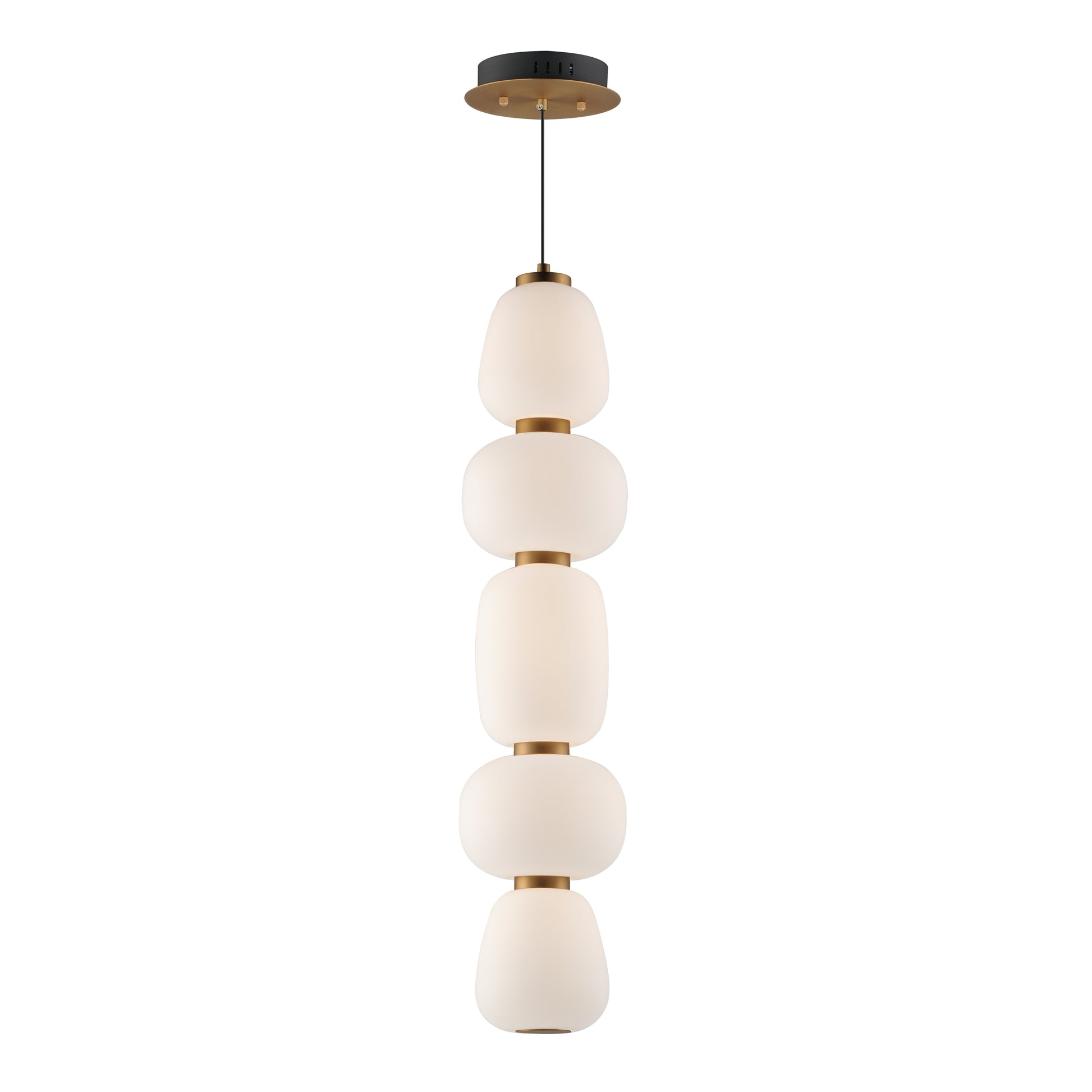 Soji LED Pendant Black/Gold by ET2