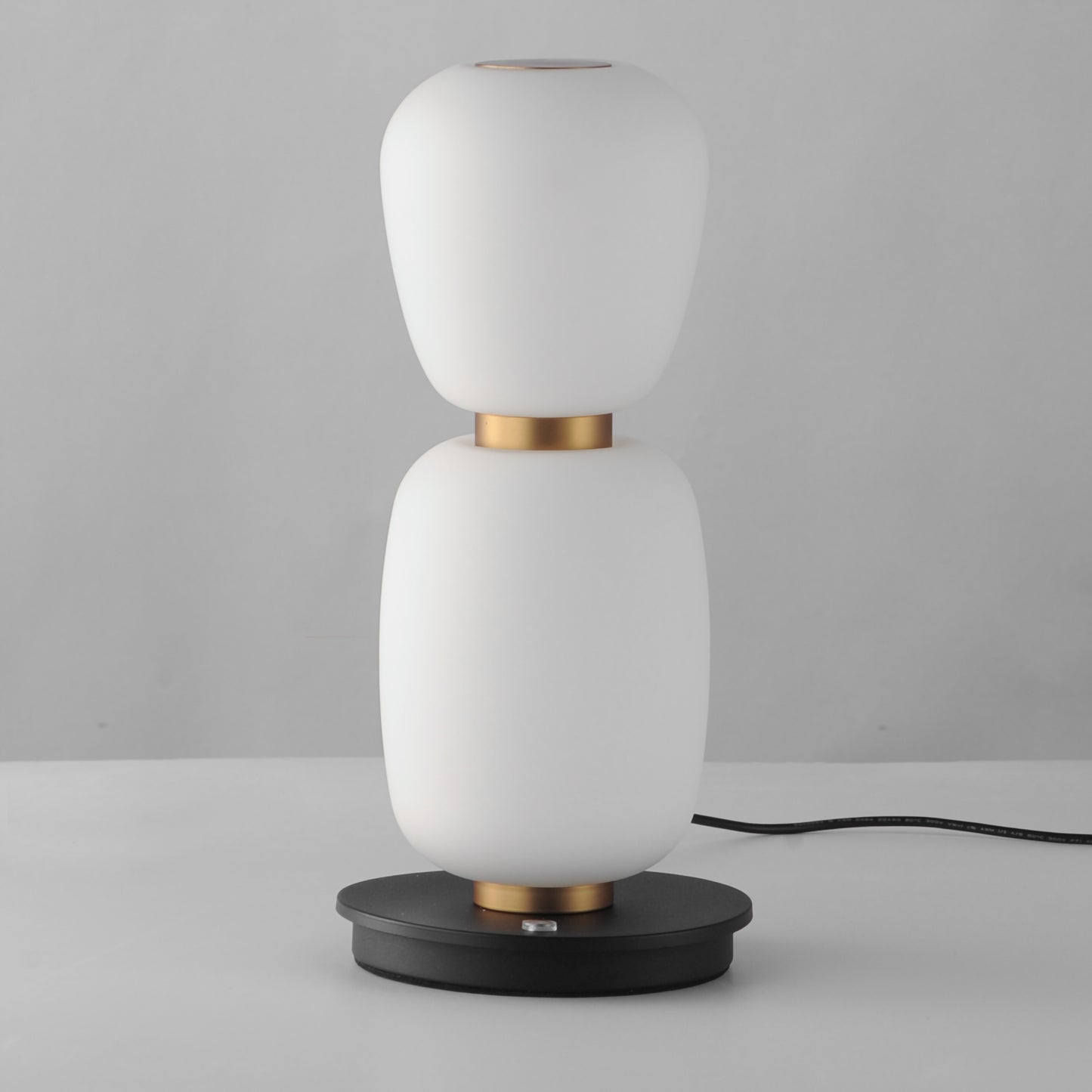 Soji Double Stack Portable Lamp Black/Gold by ET2