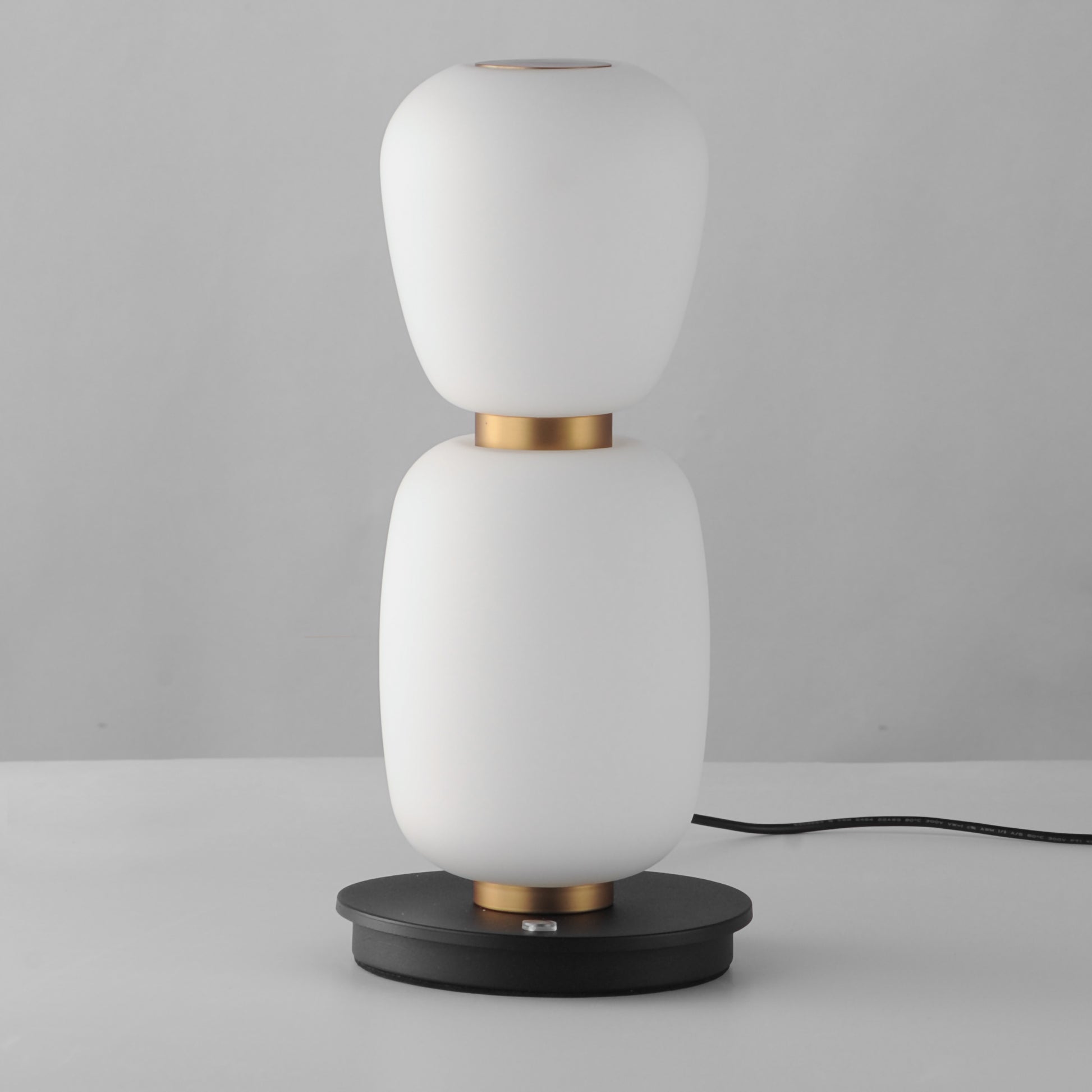 Soji Double Stack Portable Lamp Black/Gold by ET2
