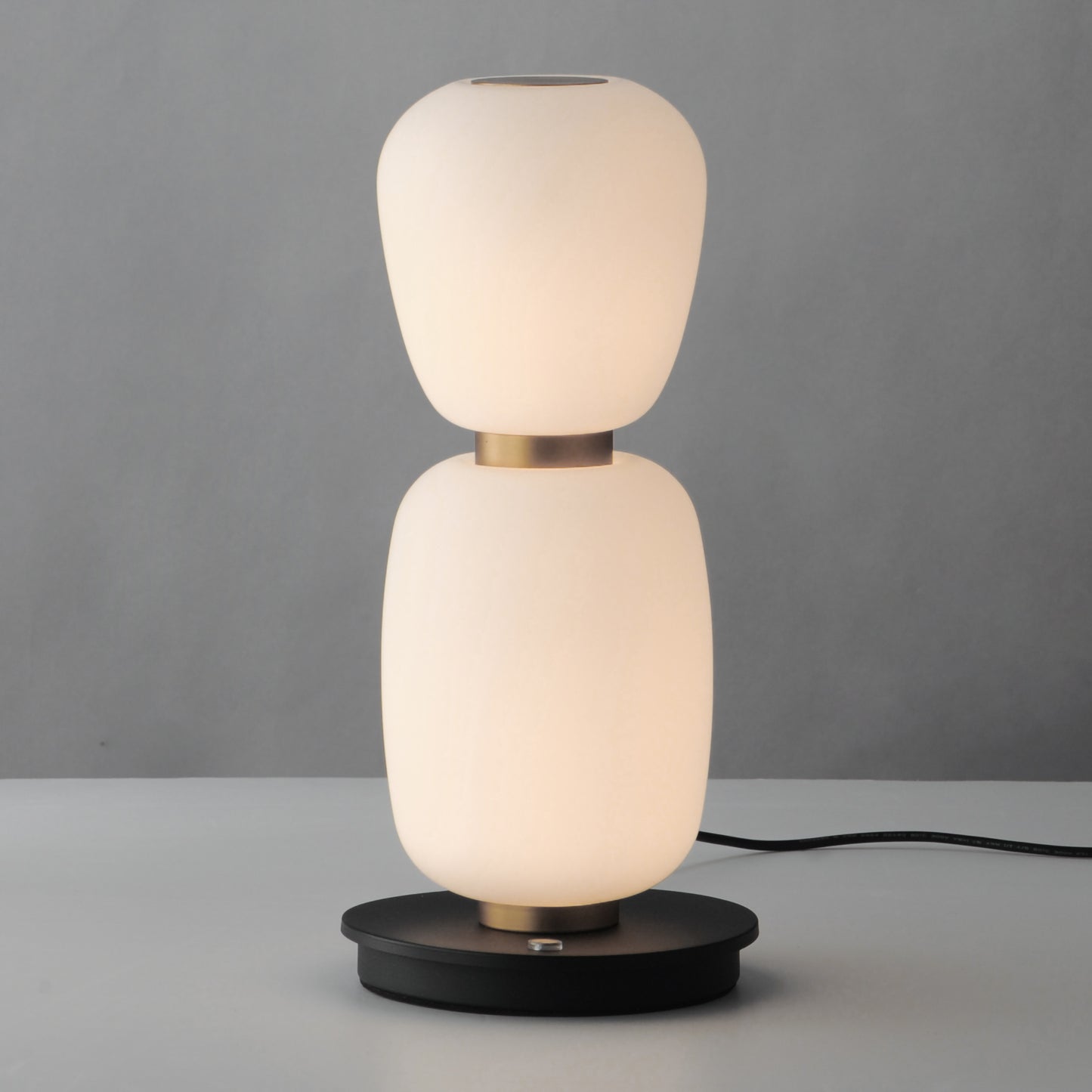 Soji Double Stack Portable Lamp Black/Gold by ET2