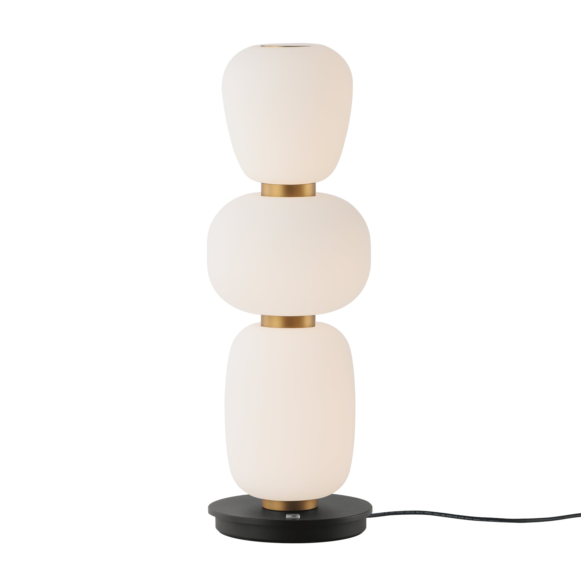 Soji Triple Stack Portable Lamp Black/Gold by ET2