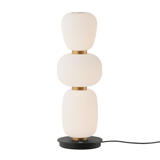 Soji Triple Stack Portable Lamp Black/Gold by ET2