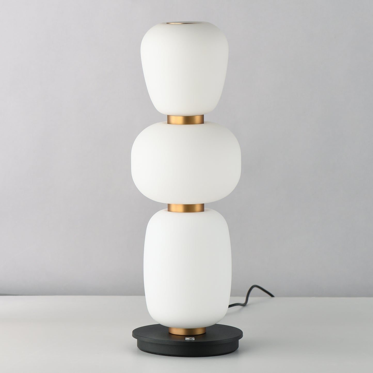 Soji Triple Stack Portable Lamp Black/Gold by ET2