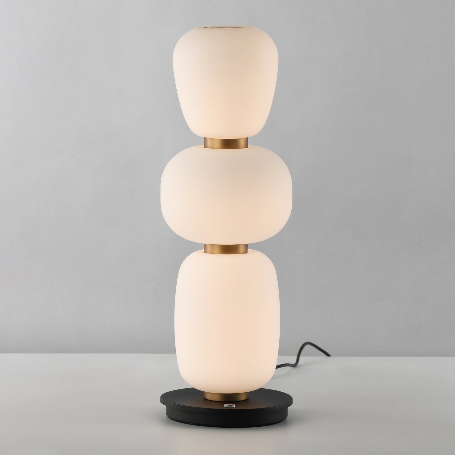 Soji Triple Stack Portable Lamp Black/Gold by ET2